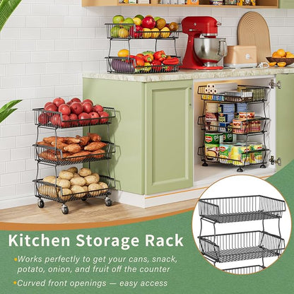 OKZEST Pantry Organizers and Storage Cart - Image 6