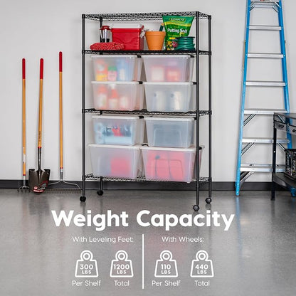 IRIS USA, Inc. 4-Tier Adjustable Heavy Duty Steel Storage Rack - Image 5