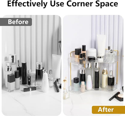 YCIA&DONE Corner Bathroom Counter Organizer, Makeup Organizer - Image 2