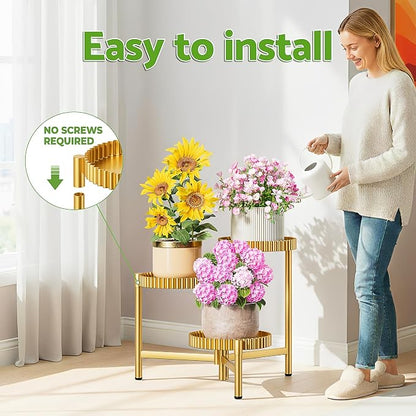 Stand Plants, 3 Tier Metal Corner Plant Stands - Image 6