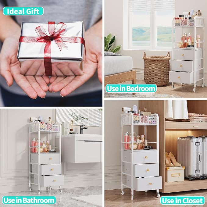 HapiRm Rolling Makeup Cart Organizer - Image 7