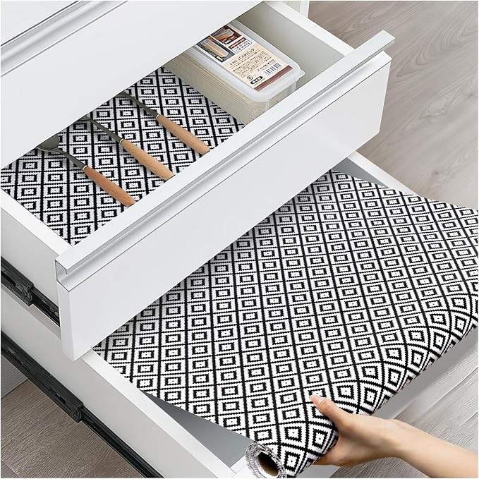Drawer and Shelf Liner, Non-Slip Kitchen Cabinet Liners Non-Adhesive Thick by ALIUNI