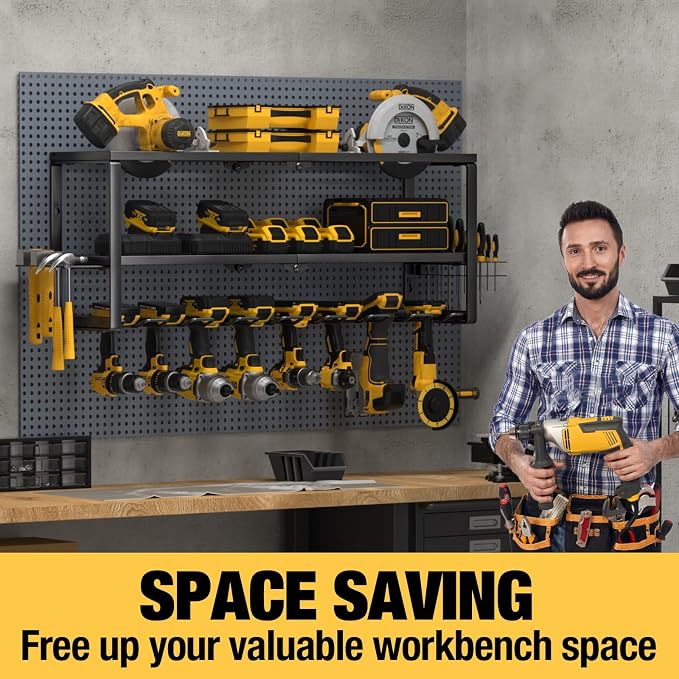 YYR Heavy Duty Power Tool Organizer Wall Mount, Cordless Drill Hanger Storage - Image 9