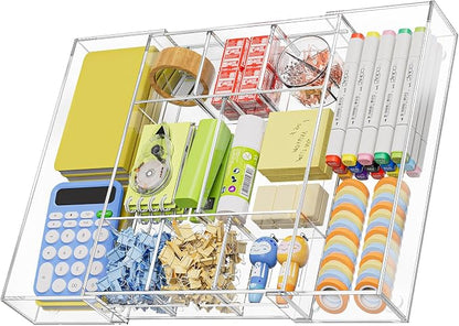 Marbrasse Acrylic Expandable Drawer Organizer, Desk Organizers and Accessories by Marbrasse