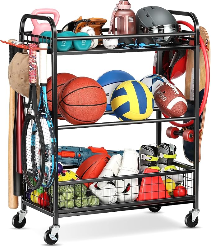 Ball Storage Sports Equipment Organizer by EXTCCT
