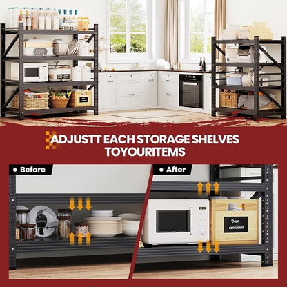 40" Wide Storage Shelves, 2000LBS Garage Shelving Heavy Duty, Standing Shelf - Image 5