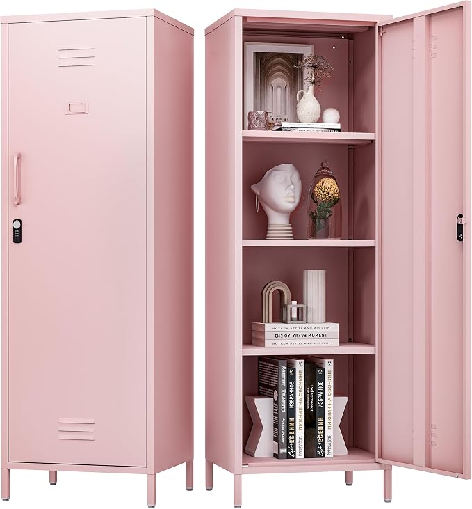 Metal Locker Storage Cabinets, Living Room, Bathroom Office by Home