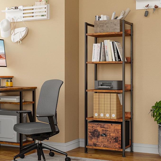 Furologee 5 Tier Bookshelf - Image 2