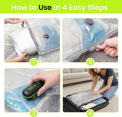 Travel Vacuum Bags with USB Pump-Portable Vacuum Packing Seal - Image 6