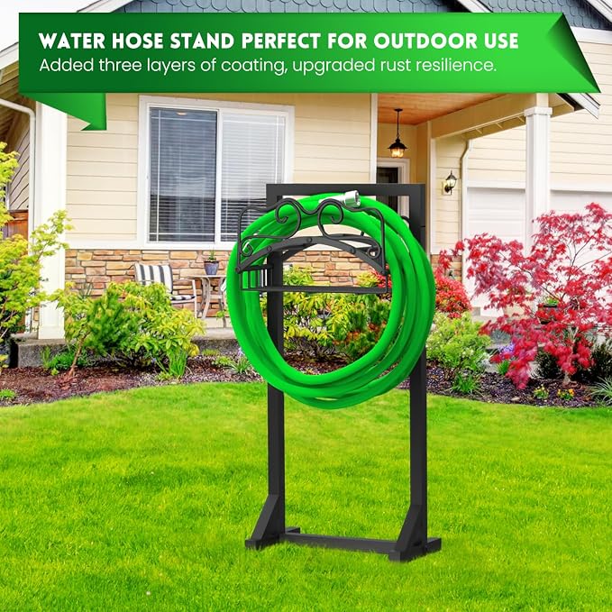 Garden Hose Holder, Heavy Duty Metal Water Hose Holder - Image 8