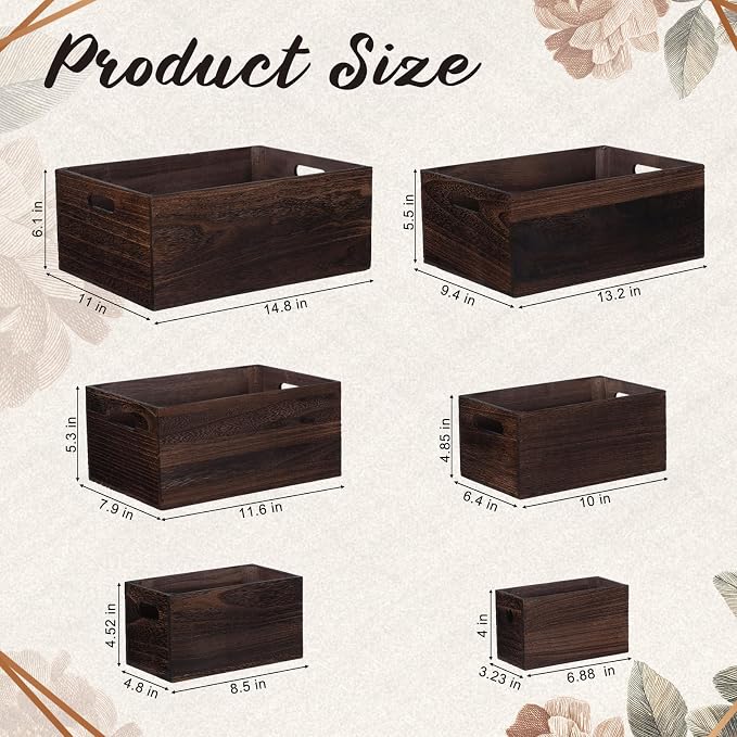 AceOrbit Set of 6 Wood Crates - Image 2