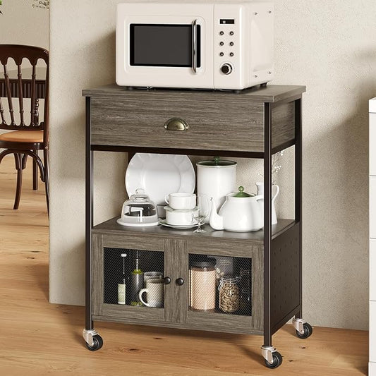 Catrimown Coffee Cart Station, Coffee Stand Station, Small Microwave Stand by Catrimown