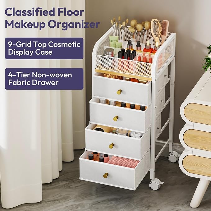 SWTYMIKI Rolling Makeup Organizer Cart - Image 7