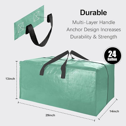 6 Pack Heavy Duty Large Moving Bags W/Backpack Straps - Image 2
