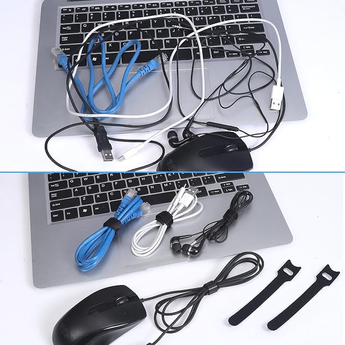 200PCS Reusable Cable Ties Wire Ties Cord Organizer Cable Organizer Adjustable - Image 6