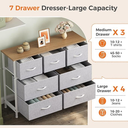 Sweetcrispy 7 Drawer Dresser - Image 4
