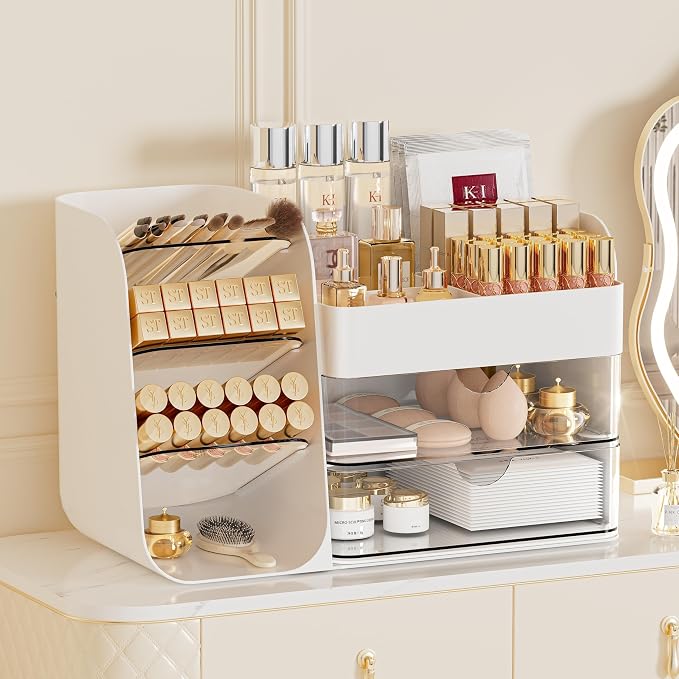 Makeup Organizer with Drawers, Large Capacity Countertop Organizer - Image 4