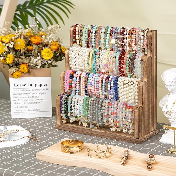 Emfogo Bracelet Holder, 4 Tier Bracelet Organizer Storage - Image 4