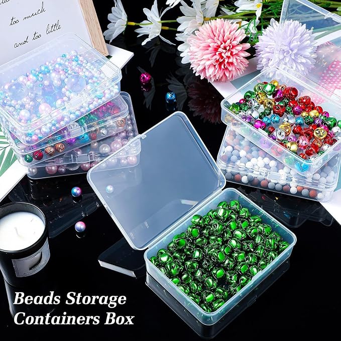 Jetec 6 Pieces Mini Plastic Clear Beads Storage Containers Box - Image 6