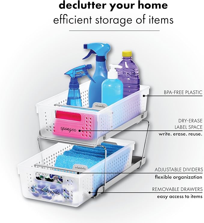 madesmart 2 Tier Organizer, Under Cabinet Storage - Image 6
