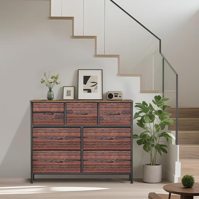 Dresser for Bedroom with 7 Drawers, Chest of Drawers, Storage Drawers Organizer - Image 6
