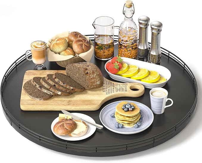 18" Oak Wooden Lazy Susan Turntable by Oroyutor