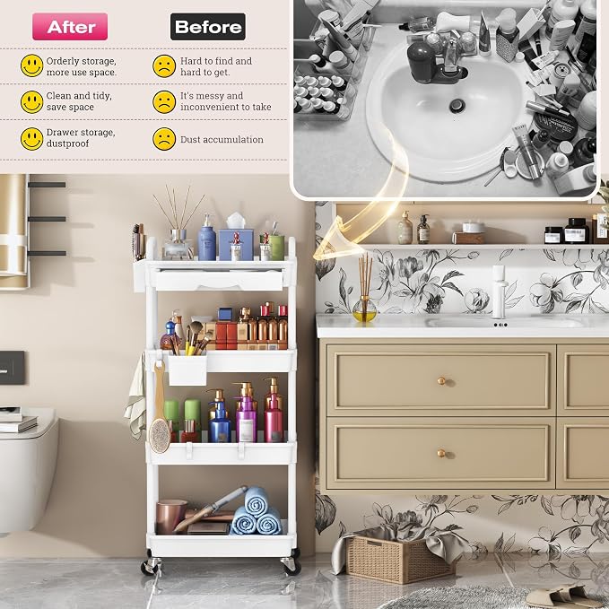 Goovilla Rolling Makeup Organizer Cart - Image 7