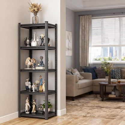5-Tier Slim Metal Shelving Unit, Adjustable Narrow Standing Shelf - Image 9