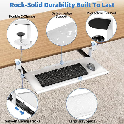 Keyboard Tray Under Desk - Image 7