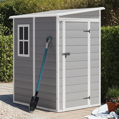 Greesum 5x4FT Plastic Outdoor Storage Shed, Resin Shed - Image 7