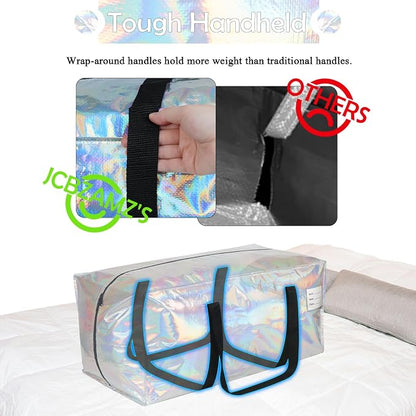 4 Pack Heavy Duty Moving Bags Extra Large Waterproof Foldable Clothing Storage - Image 7