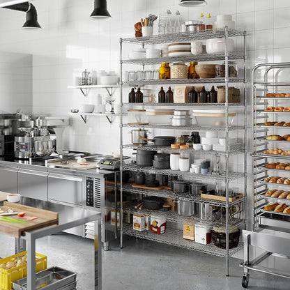 18" Deep x 54" Wide x 96" Height Wire Shelving Kit | 10-Tier | NSF Commercial - Image 7