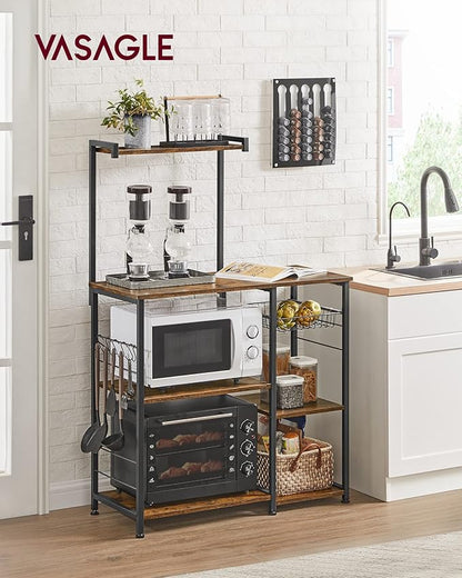 VASAGLE Baker's Rack, Microwave Stand, Kitchen Storage Rack - Image 2