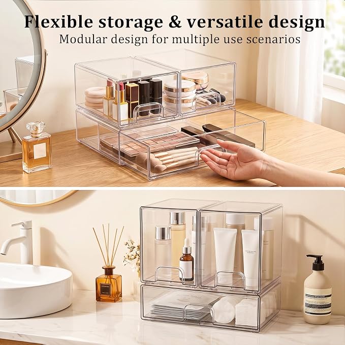 Clear Stackable Storage Drawers: Baby Bottle Storage Organizer, Acrylic Bottles - Image 5