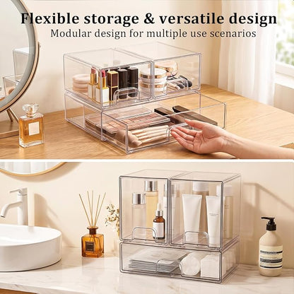 Clear Stackable Storage Drawers: Baby Bottle Storage Organizer, Acrylic Bottles - Image 5