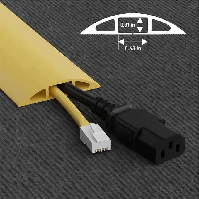 D-Line 6ft Floor Cord Cover, Floor Cable Protector, Extension Cord Cover - Image 3