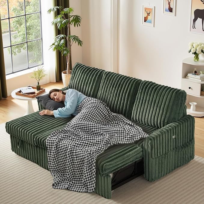 KCGKCG Sleeper Sofa Bed, 81” Pull Out Couch Bed - Image 8