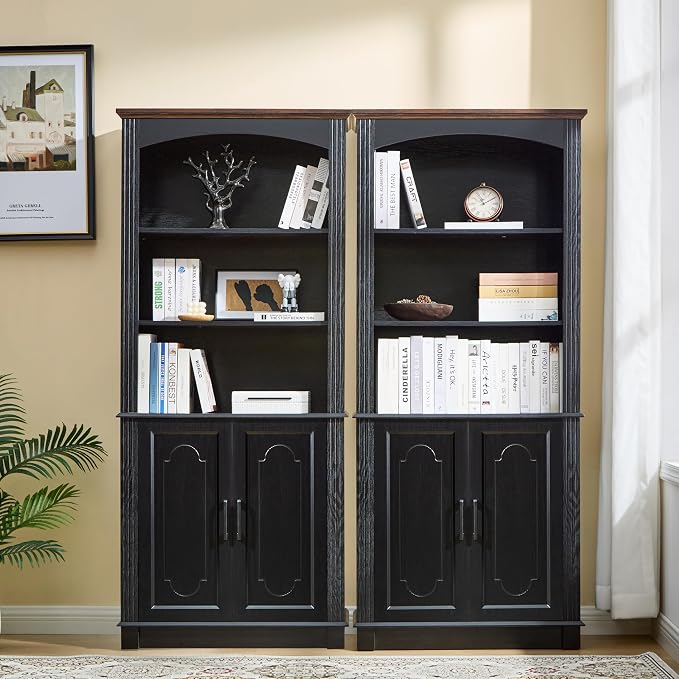 Black 5 Tier Book Shelf and Bookshelf - Image 6