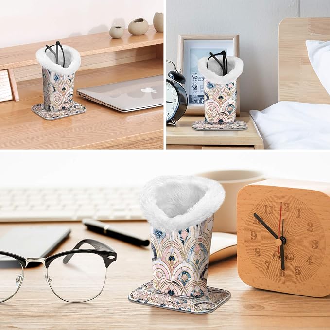 Fintie Plush Lined Eyeglasses Holder, Glasses Stand Case, Anti-scratch Glasses - Image 6