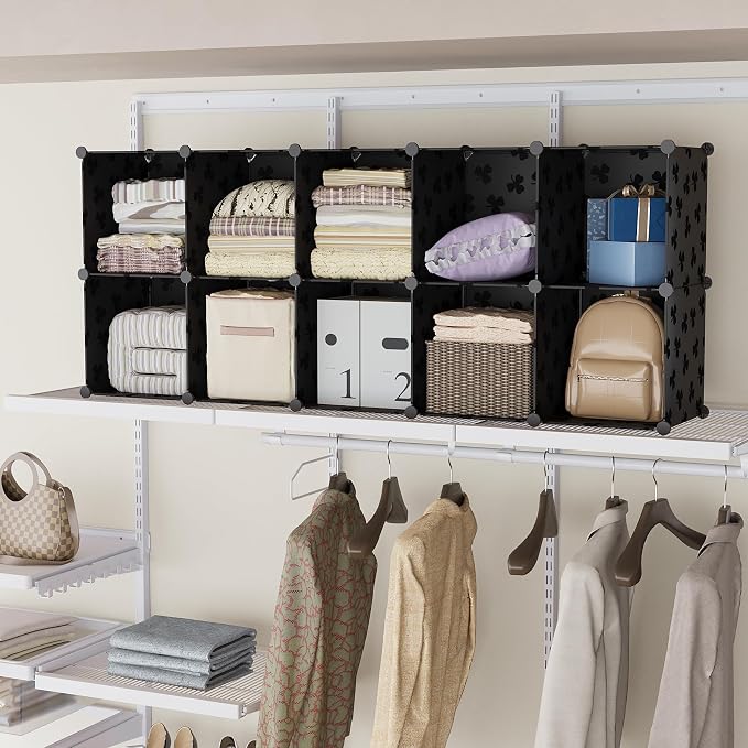 UNKU Cube Storage Organizer, 16 Cube Closet Organizer Storage Shelves, DIY - Image 5