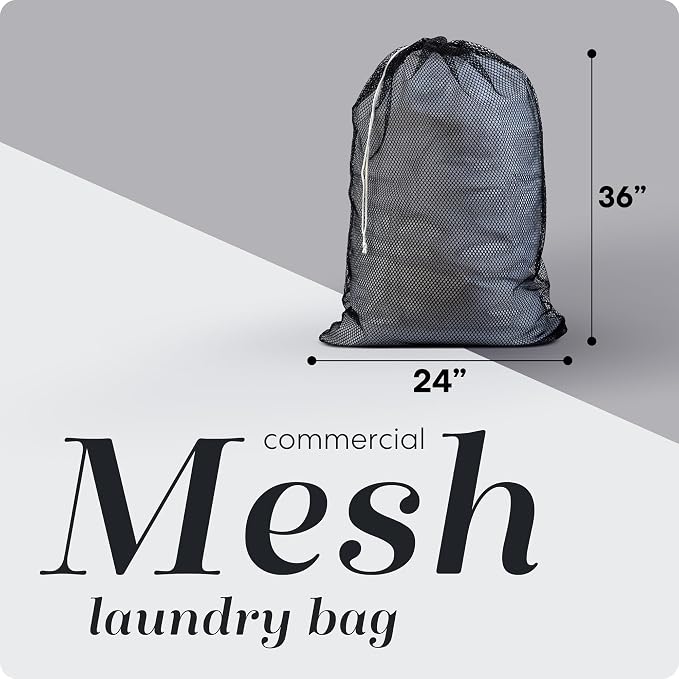 Handy Laundry Mesh Laundry Bags XL 24" x 36" – 2 Pack Heavy Duty, Machine - Image 2