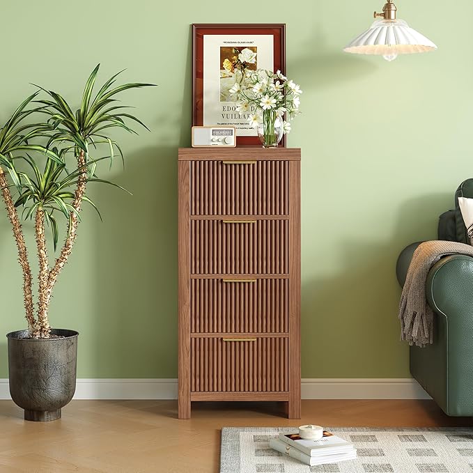 Mid-Century Modern Tall Wooden Dresser by LSKTGA