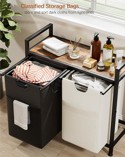 Lulive Double Laundry Hamper, 112L Laundry Sorter - Image 2