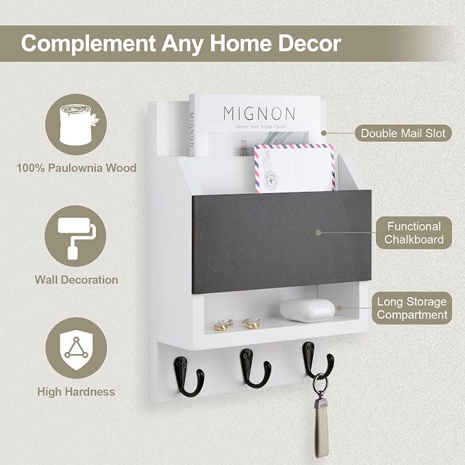 Key and Mail Holder for Wall, Key Holder - Image 3