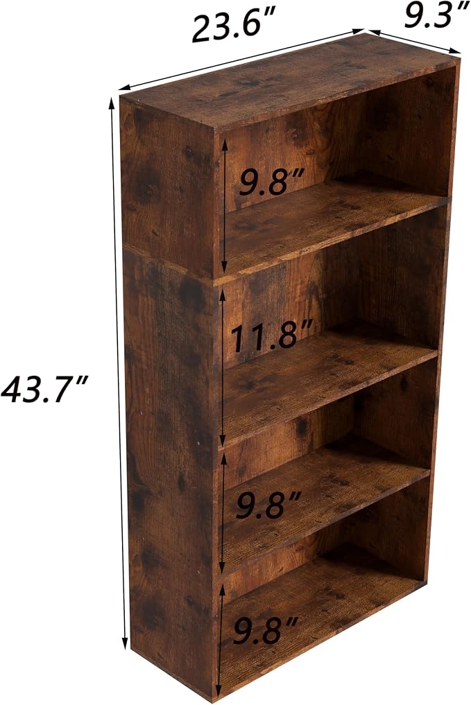Wooden Cube Storage Organizer, Low Bookcase Storage Display Organizer) - Image 3