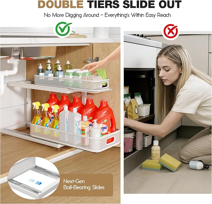 1-Pack Under Sink Storage Organizer - Image 4