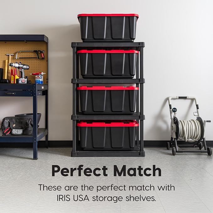 IRIS USA 27 Gallon Heavy Duty Truck Bed Toolbox Storage Tote Bins - Image 4