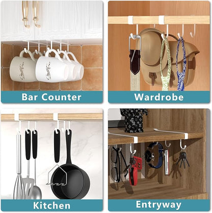 ECROCY Coffee Mug Holder Under Cabinet Only Fits Shelves up to 3/4" Thick - Image 9