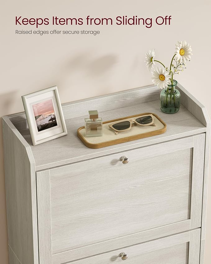 VASAGLE Shoe Organizer, Adjustable Dividers, Oatmeal Beige | Adjustable and - Image 6