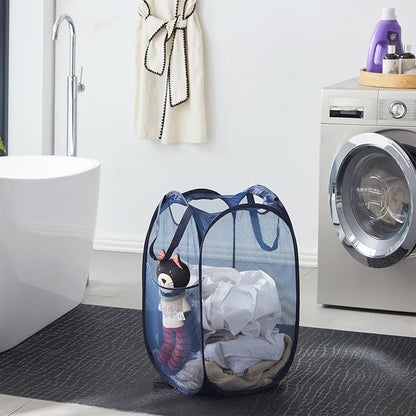 TECHMILLY Collapsible Mesh Pop Up Laundry Hamper - Image 6
